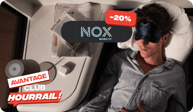 Visuel avantage Club HOURRAIL ! : −20 % avec Nox, le train de nuit Hambourg–Munich.