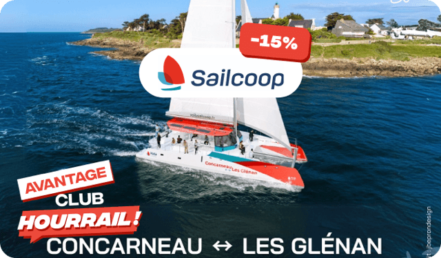 Visuel avantage Club HOURRAIL : −15 % sur les navettes à la voile Sailcoop.